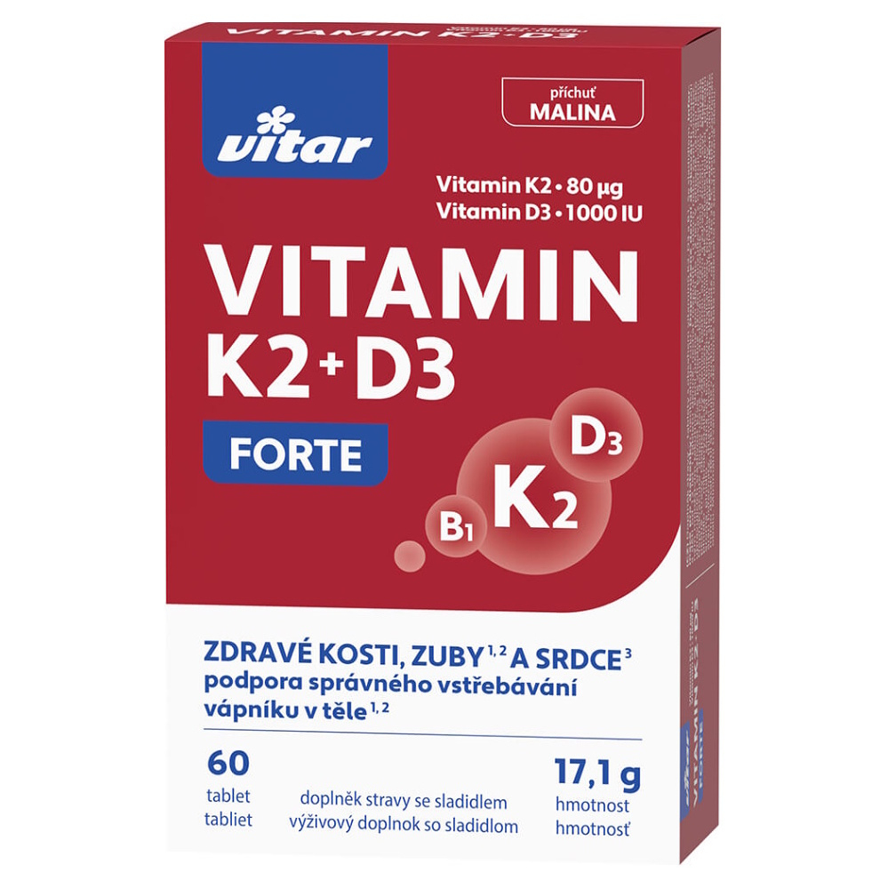 VITAR Vitamín K2 + D3 forte 60 tabliet kúpite na Mojalekaren.sk