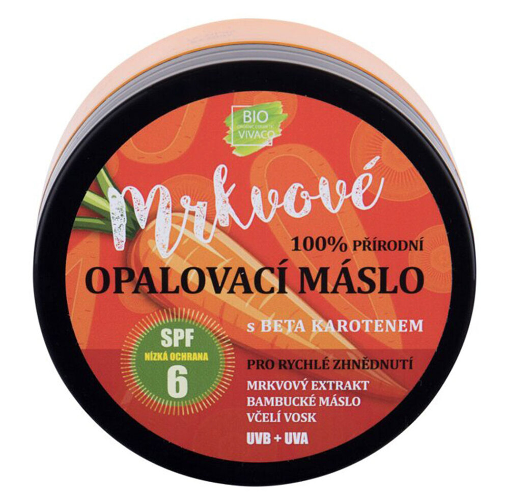 Mrkvové opaľovacie maslo SPF6 s betakaroténom VIVACO 150 ml