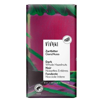 VIVANI bio čokoláda horká s orieškami 100 g (Čokolády) - Horké, BIO