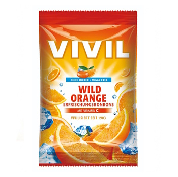 VIVIL Divoký pomaranč s vitamínom C drops bez cukru 120 g