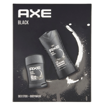 AXE Black Sprchový gél 250 ml + tuhý dezodorant 50 ml Darčekové balenie, poškodený obal
