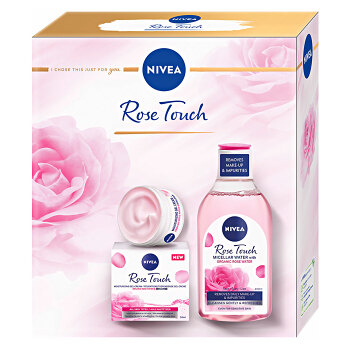 NIVEA Rose Touch Micelárna voda 400 ml + krém 50 ml darčekové balenie