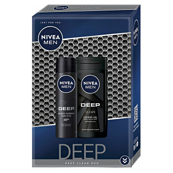 NIVEA Men Deep Clean Sprchový gél 250 ml + antiperspirant 150 ml Darčekové balenie