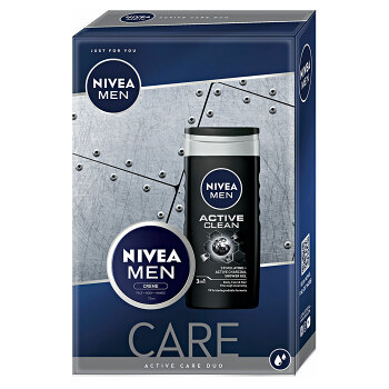 NIVEA Men Care Active Sprchový gél 250 ml + krém 75 ml Darčekové balenie