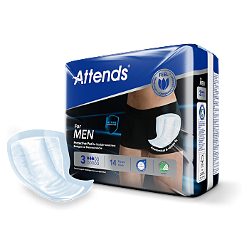 ATTENDS For men 3 vložky absorpčné 14 kusov (Vložky pri inkontinencii)