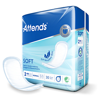ATTENDS Soft 2 Normal vložky absorpčné 30 kusov (Vložky pri inkontinencii)
