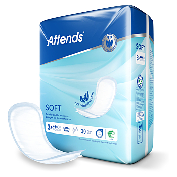 ATTENDS Soft 3 Extra vložky absorpčné 30 kusov (Vložky pri inkontinencii)
