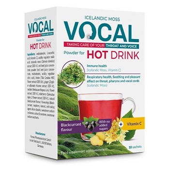 VOCAL Hot drink s príchuťou čiernych ríbezlí 10 vrecúšok