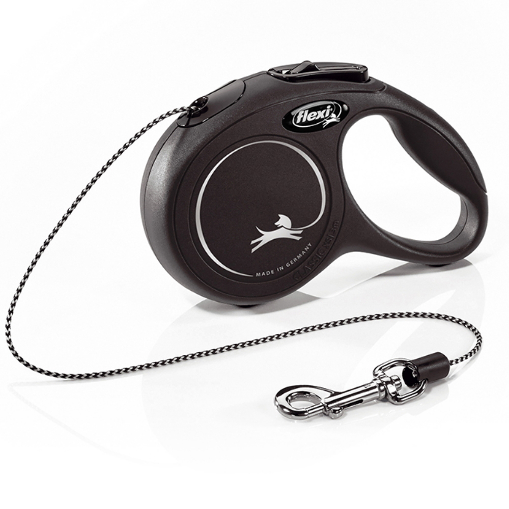 Vodítko Flexi Classic NEW lanko XS 3 m čierne (do 8 kg)