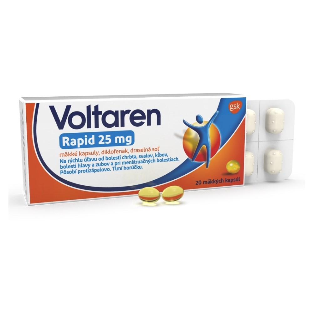 VOLTAREN Rapid 25 mg 20 kapsúl kúpite na Mojalekaren.sk