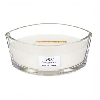 WOODWICK Vonná sviečka loď White Tea & Jasmine 453,6 g