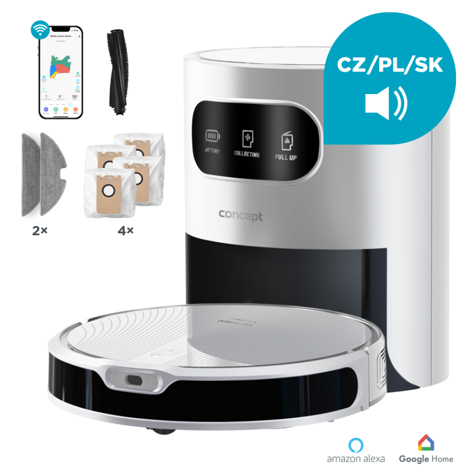 CONCEPT VR3350 Robotický vysávač s mopom 2v1 perfect Clean Laser kúpite na Mojalekaren.sk