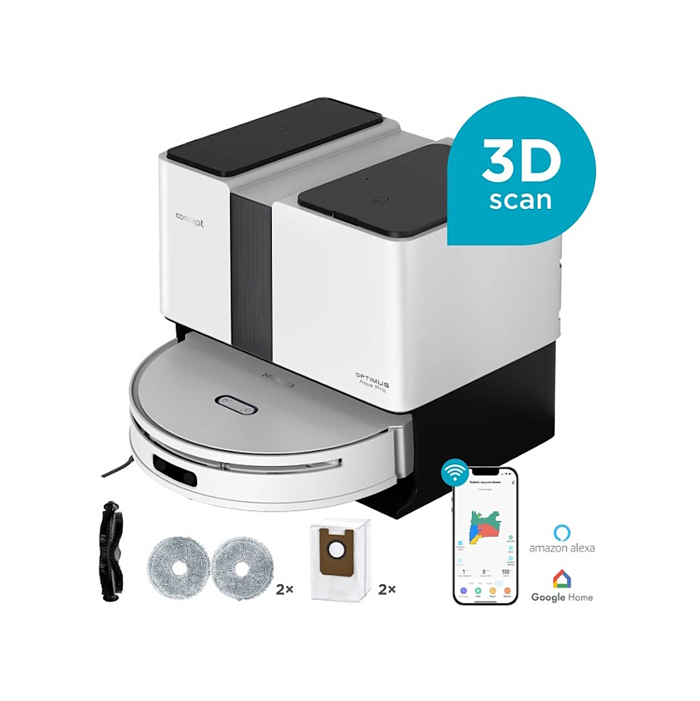 CONCEPT VR4050 Robotický vysávač s mopom optimus aqua pre laser 3D