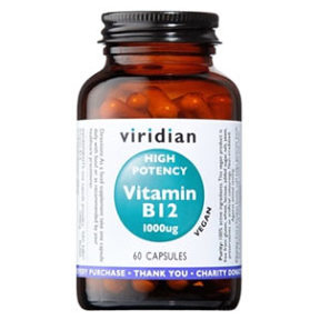 Viridian Nutrition High Potency Vitamin B12 kapsuly pre správne fungovanie organizmu 60 cps