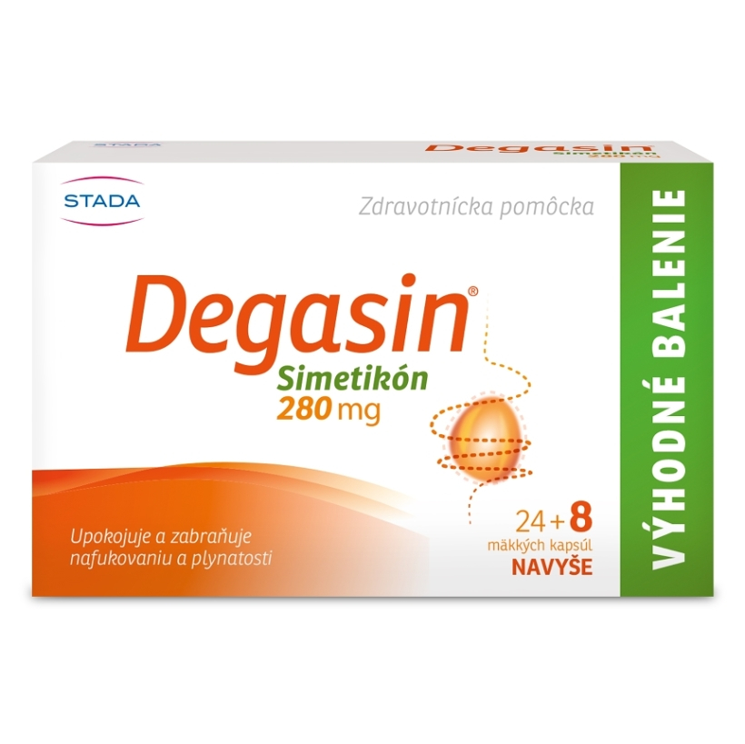 DEGASIN 280 mg 24+8 kapsúl NAVYŠE kúpite na Mojalekaren.sk
