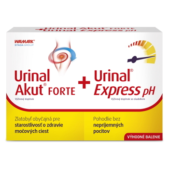 URINAL Akut forte 10 tabliet + URINAL Express pH 6 vrecúšok