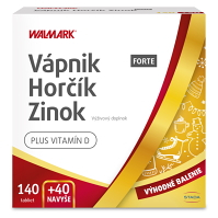 WALMARK Vápnik Horčík Zinok Forte 140 + 40 tabliet NAVYŠE