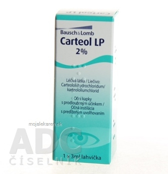 CARTEOL LP 2 % int plg (fľ.PE) 1x3 ml (Lieky na predpis)
