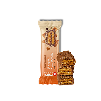 MAXI NUTRITION Waffle Protein bar Karamel 40 g (Proteínové tyčinky) - Proteinové