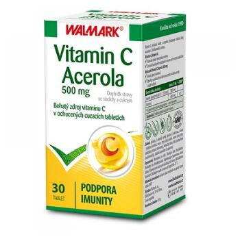 WALMARK Acerola 500 mg ovocná príchuť 30 tabliet