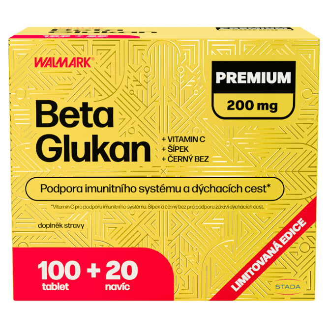 WALMARK Beta glukán PREMIUM 200 mg 100 + 20 tabliet NAVYŠE
