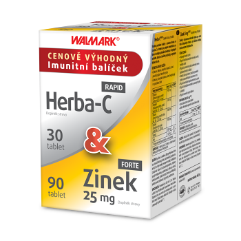 WALMARK Herba-C 30 tabliet & Zinok 25 mg 90 tabliet