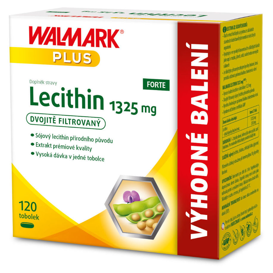 Walmark Lecithin FORTE doplnok stravy na podporu zdravej hladiny cholesterolu 120 cps