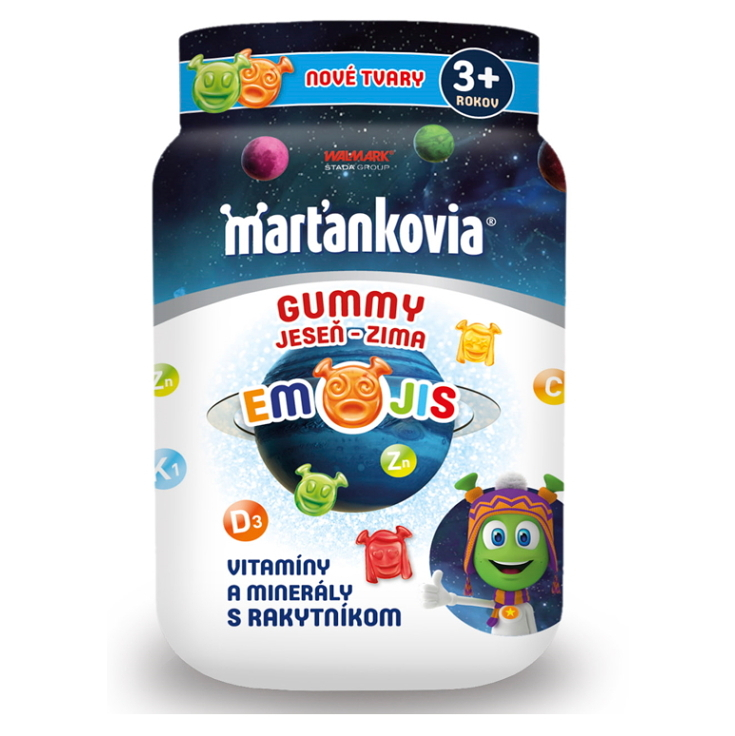 WALMARK Marťankovia gummy jeseň - zima emojis 50 tabliet kúpite na Mojalekaren.sk