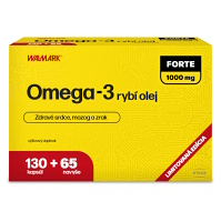 WALMARK Omega 3 rybí olej forte 1000 mg 130 + 65 kapsúl NAVYŠE