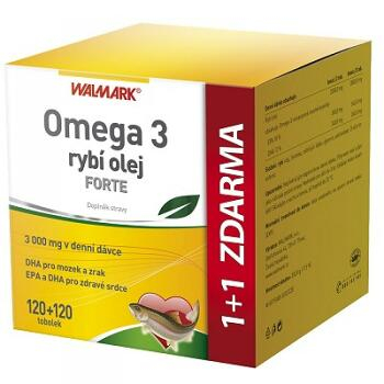 WALMARK Omega 3 rybí olej FORTE 120+120 kapsúl