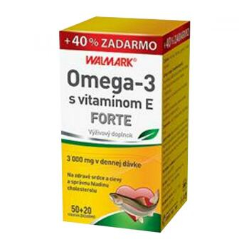 WALMARK Omega3 s vitamínom E forte 50 + 20 kapsúl ZADARMO : Výpredaj