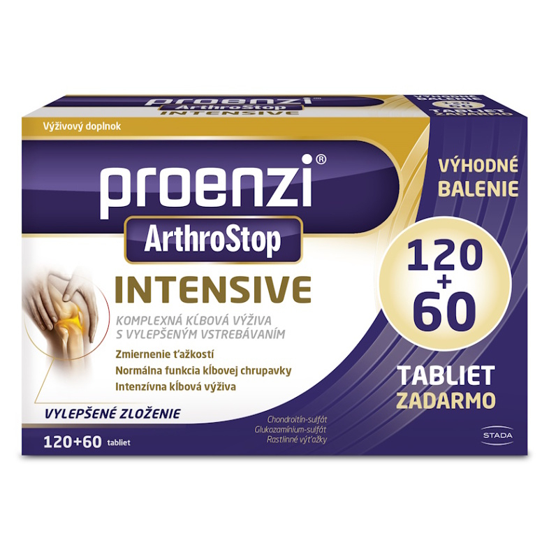 PROENZI ArthroStop Intensive 120 tabliet + 60 tabliet ZADARMO kúpite na Mojalekaren.sk