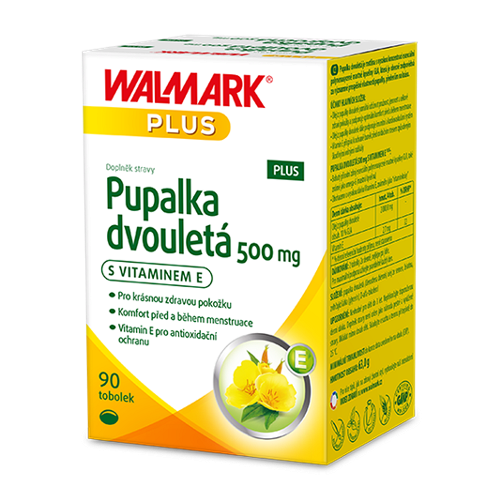 Walmark Pupalka dvojročná 500 mg s vitamínom E tobolky na podporu zdravej hormonálnej činnosti 90 cps kúpite na Mojalekaren.sk