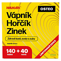 WALMARK Vápnik Horčík Zinok Osteo 140 + 40 tabliet NAVYŠE