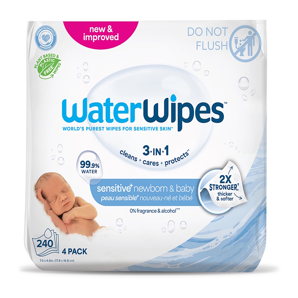 WATERWIPES 100% BIO Odbúrateľné obrúsky 4 x 60 ks kúpite na Mojalekaren.sk