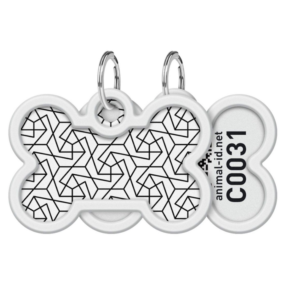 E-shop WAUDOG Identifikačná známka QR kosť Geometry 1 kus