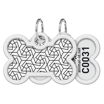WAUDOG Identifikačná známka QR kosť Geometry 1 kus (Obojky, postroje a vodítka pre psov)
