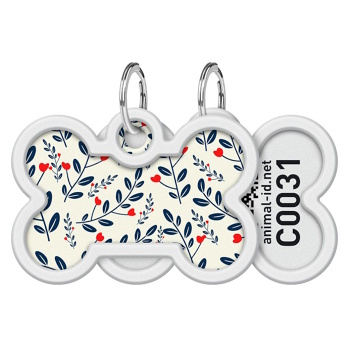 WAUDOG Identifikačná známka QR kosť Rastliny 1 kus (Obojky, postroje a vodítka pre psov)