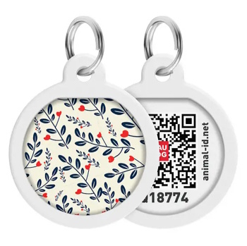 WAUDOG Identifikačná známka QR Rastliny 1 kus, Veľkosť: M (Obojky, postroje a vodítka pre psov)