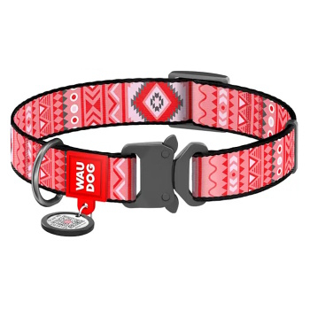 WAUDOG Obojok pre psov Etno červený 1 kus, Veľkosť: M (Obojky, postroje a vodítka pre psov)