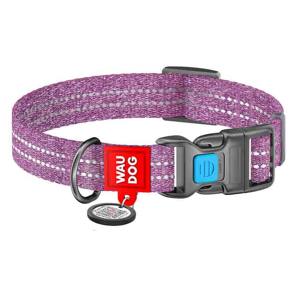 E-shop WAUDOG Re-cotton Bavlnený obojok pre psov fialový 1 kus, Veľkosť: XL