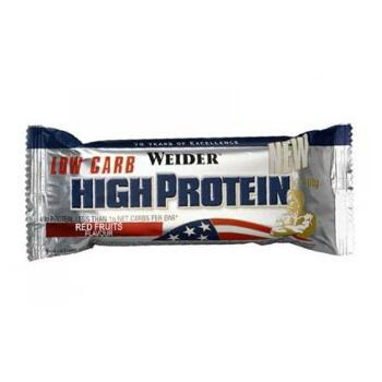 Low Carb High Protein, proteínová tyčinka, 100 g, Weider - Jahoda