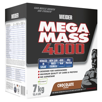 WEIDER Giant mega mass 4000 čokoláda 7000 g (Sacharidy, gainery) - Pred výkonom