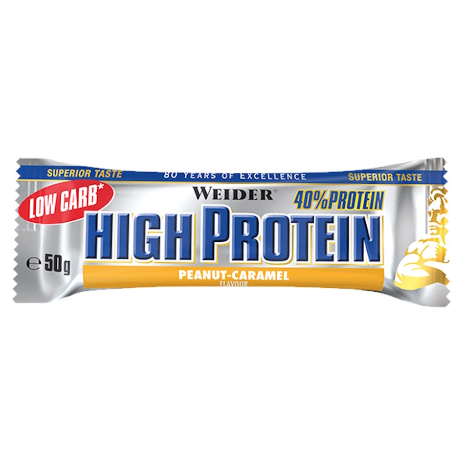 WEIDER Low Carb High Proteín tyčinka peanut caramel 50 g