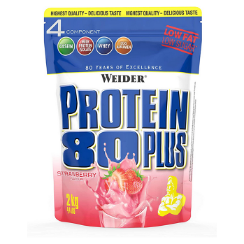 WEIDER Proteín 80 plus príchuť jahoda 2000 g