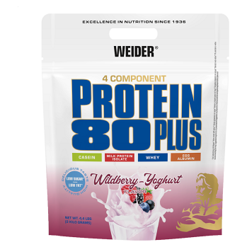 WEIDER Proteín 80 plus lesné plody a jogurt 2000 g (Viaczložkové proteíny)