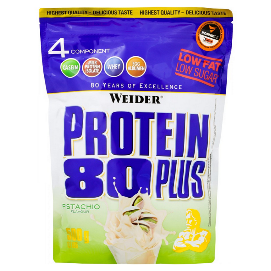 Weider Protein 80 Plus srvátkový proteín s aminokyselinami príchuť Pistachio 500 g
