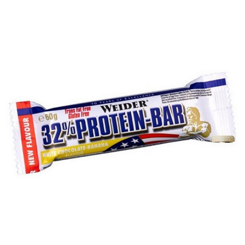 32% Protein Bar, proteínová tyčinka, 60 g, Weider - Biela Čokoláda-Banán