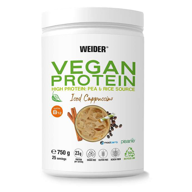 WEIDER Vegan proteín príchuť iced cappuccino 750 g