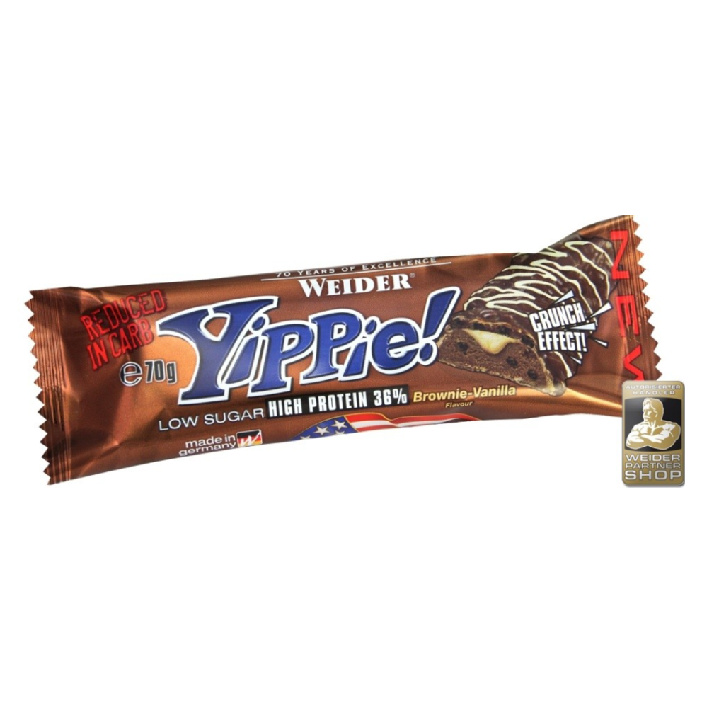 Gaming, hry a zábava - WEIDER Yippie! Low Sugar High Protein 36% Cookie-DuoChoc 45 g